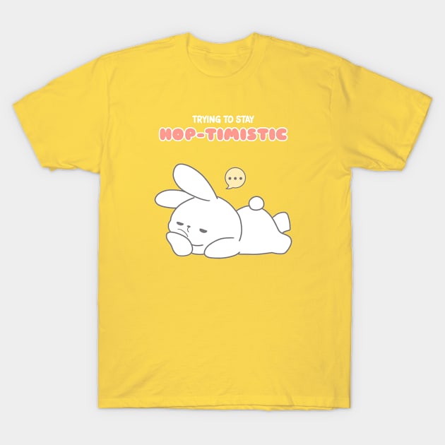 Power of Positivity: Hop-timistic cute Rabbit T-Shirt by LoppiTokki